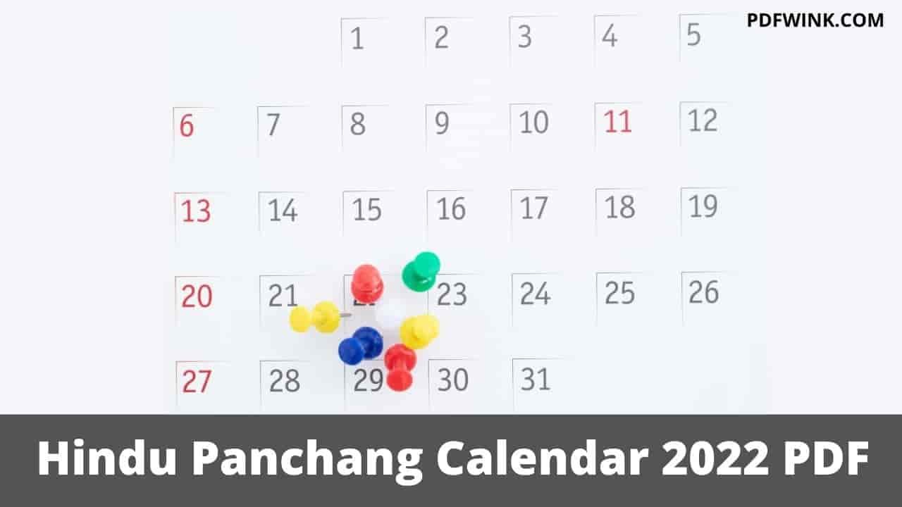 Hindu Panchang Calendar 2022 PDF
