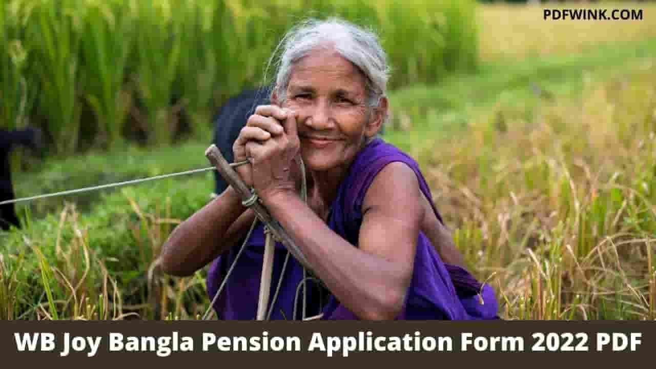 WB Joy Bangla Pension Application Form 2022 PDF